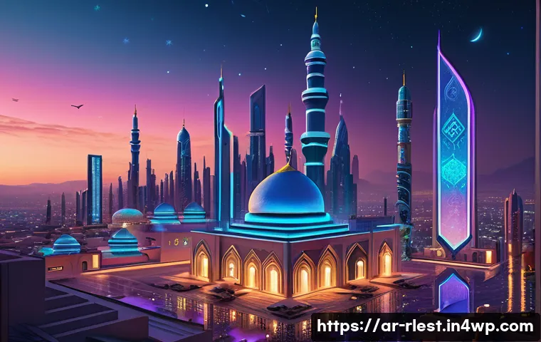가상 부동산의 법적 소유권 개념 - A detailed digital artwork of a futuristic metaverse cityscape featuring virtual land parcels outlin...